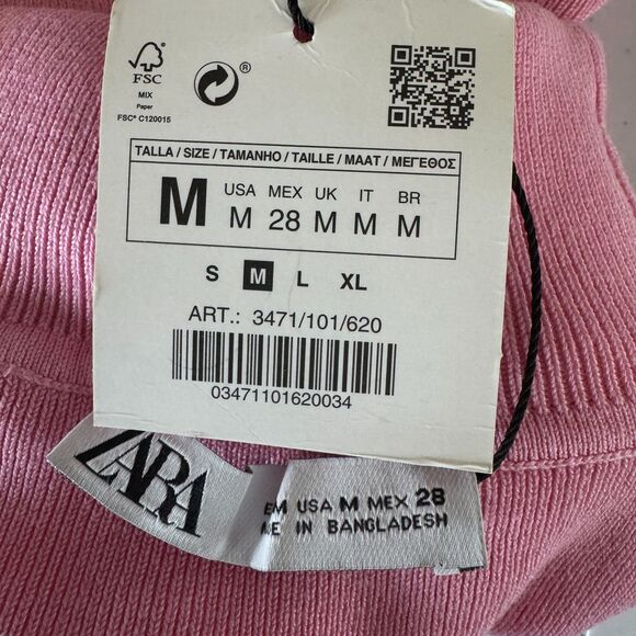 New Zara Basic Rib Knit Turtleneck Sweater Women's Size Medium - Picture 5 of 7